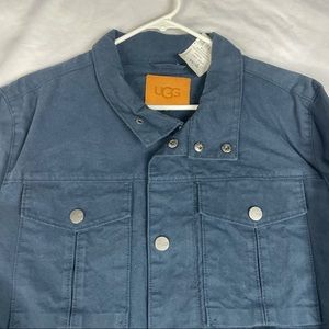 Mens Size M UGG Jacket Silas Chore Navy Blue Button Up Coat NWT Designer
